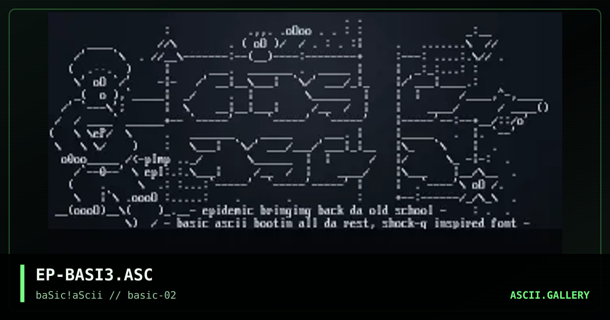 bASiC!aSCii, by epidemic, 1996