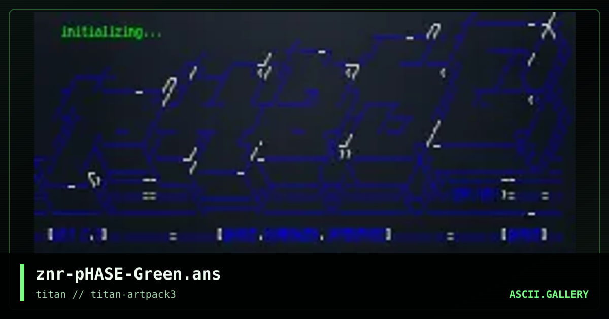 znr-pHASE-Green.ans, by znr, 2017
