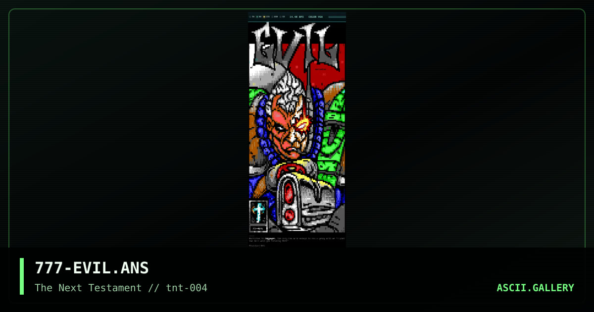 777-EVIL.ANS, by ministar, 2004