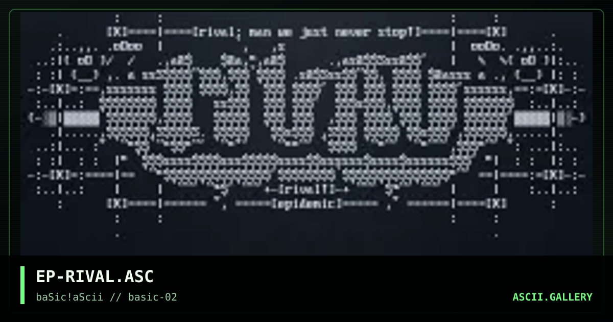 rIVAl, by epidemic, 1996