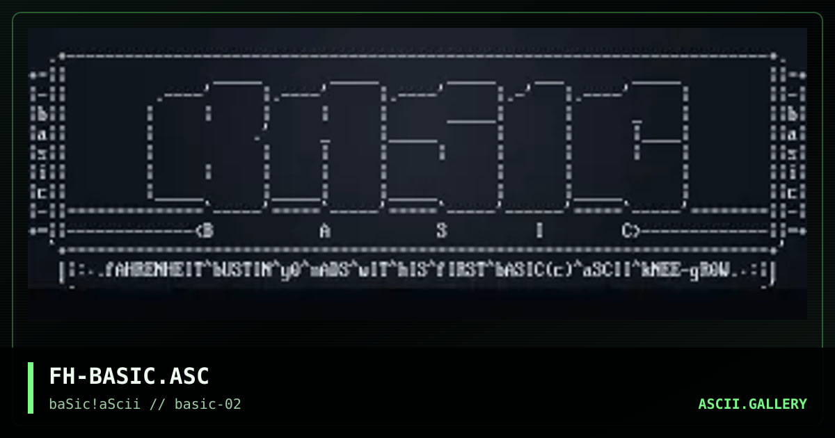 basic, by fahrenheit, 1996