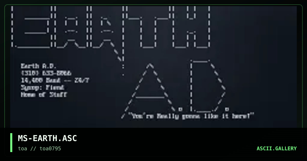 Earth A.D, by misfit toa, 1995
