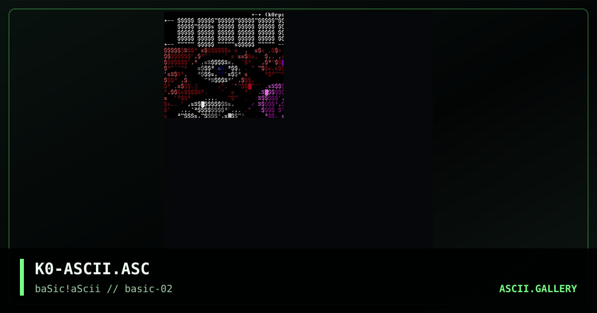 aSCII, by k0rpse, 1996