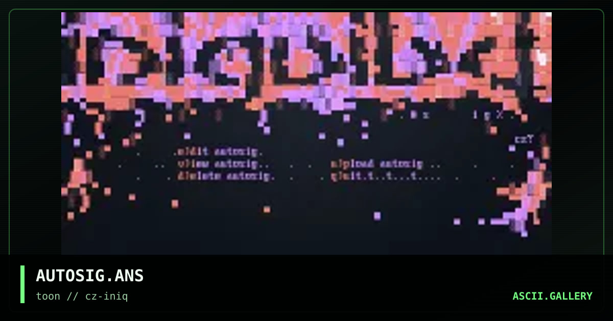 AUTOSIG.ANS, by coma toazt, 1995