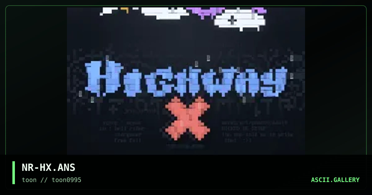 Highway X, by narcosis, 1995