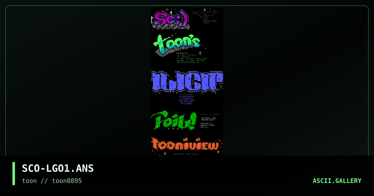 SCO-LGO1.ANS, by scorpio toon, 1995