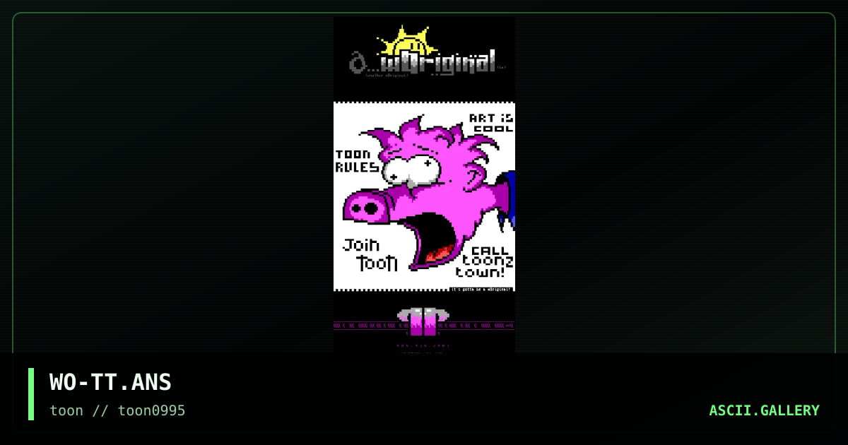 toons town, by wat0r, 1995
