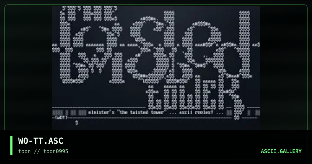 WO-TT.ASC, by wat0r, 1995