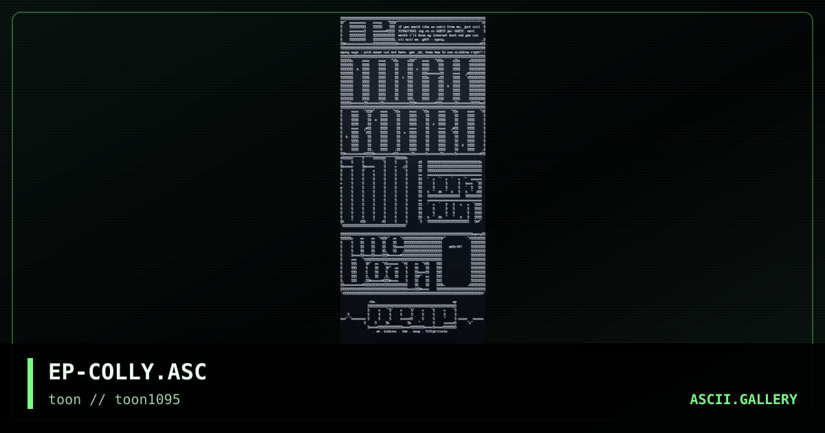 ascii collie, by epoxy, 1995
