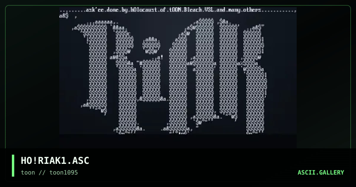 RiAK, by holocaust, 1995