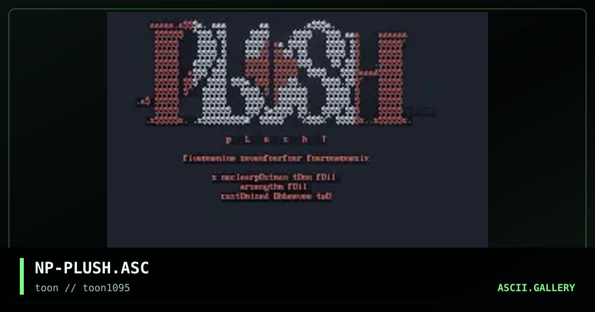 pLush! advertisement, by nuclear postman, 1995