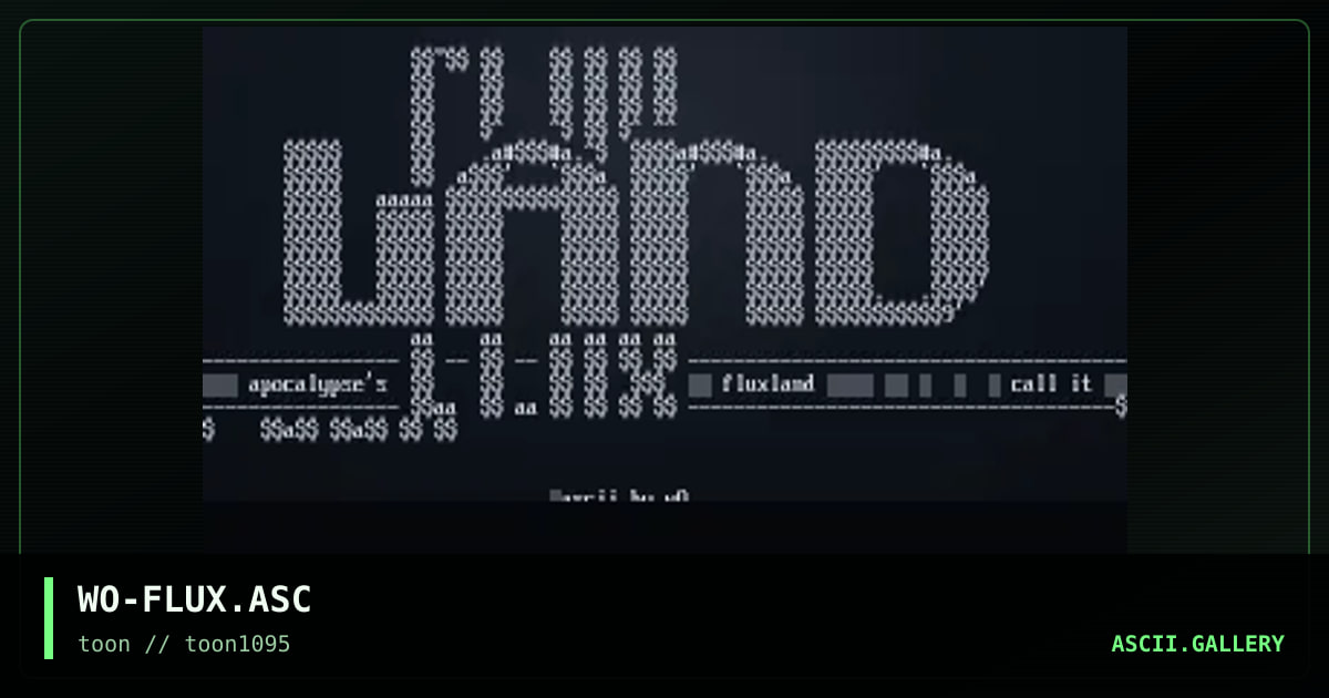 fluxland askii, by wat0r, 1995