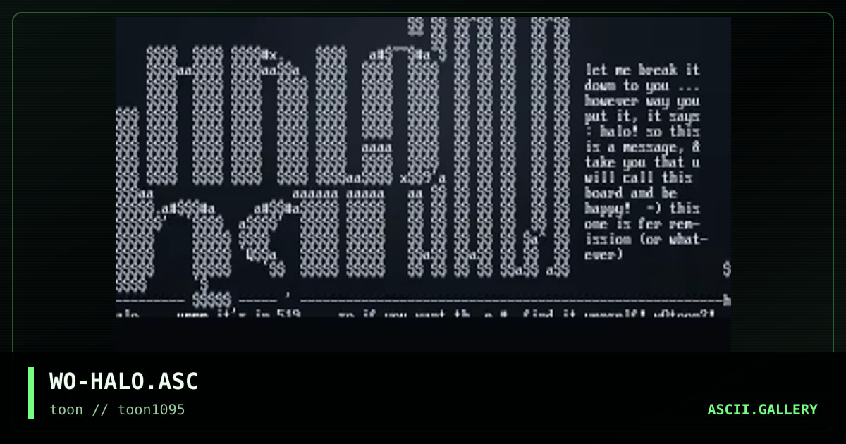 halo askii, by wat0r, 1995