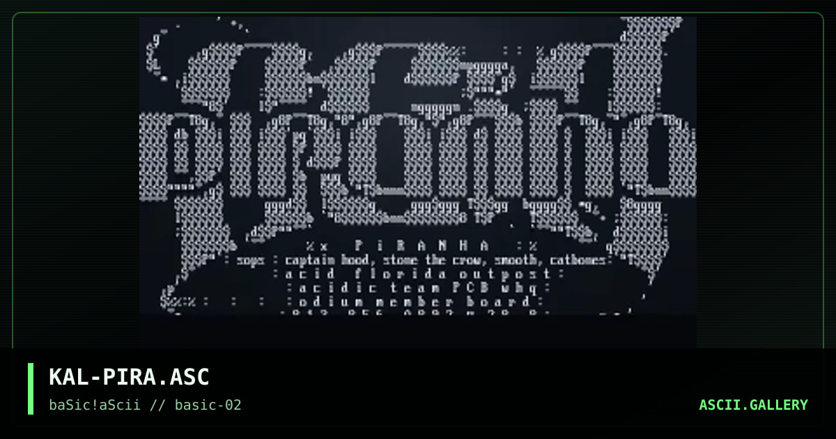 piranha, by kaleidas, 1996