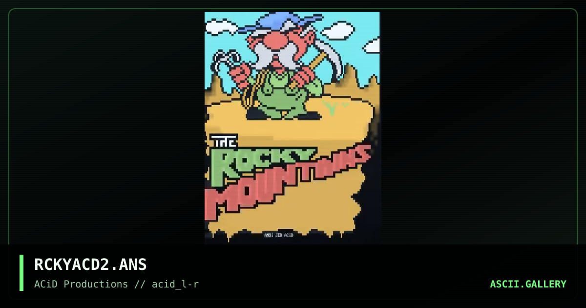 RCKYACD2.ANS, by jed, 1990