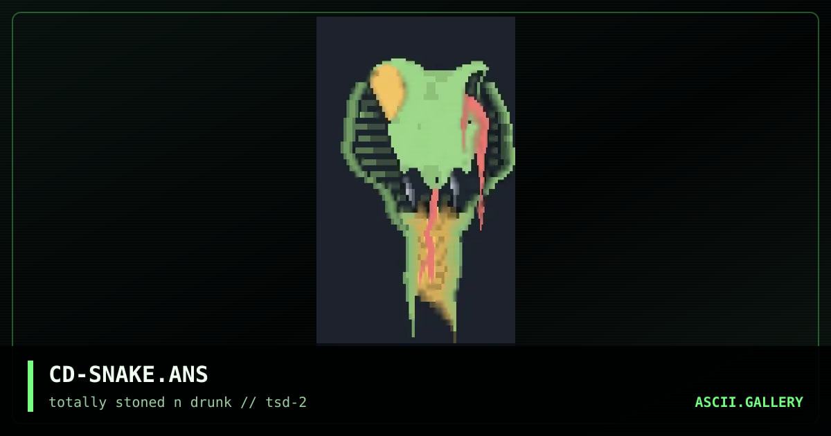 CD-SNAKE.ANS, by drakula, 1994