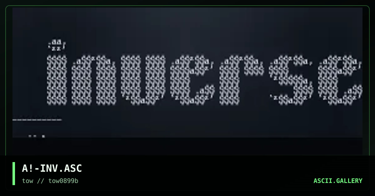 inverse ascii, by untagged, 1999