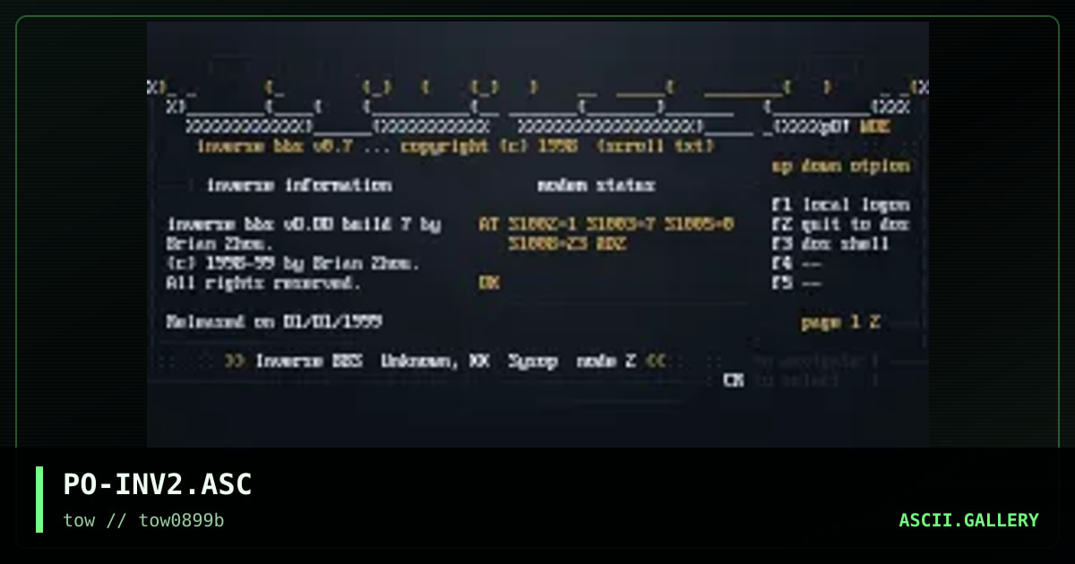 PO-INV2.ASC, by pogue, 1999