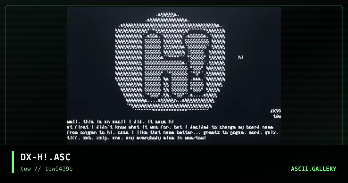 H!, by dextile, 1999