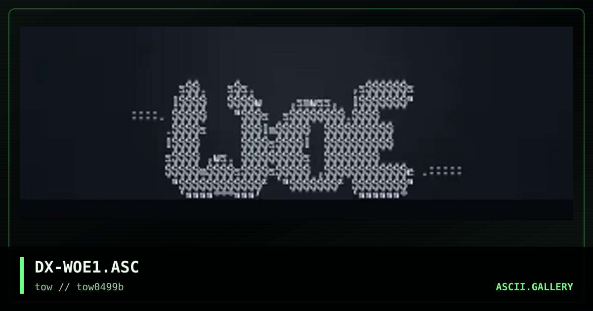 woe, by dextile, 1999