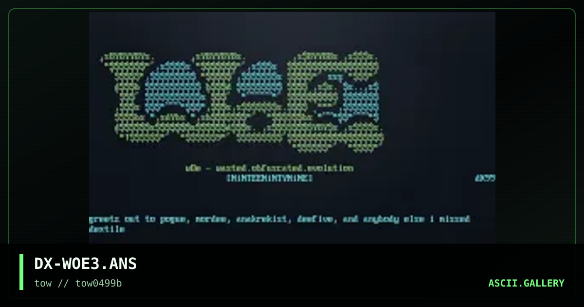 woe, by dextile, 1999