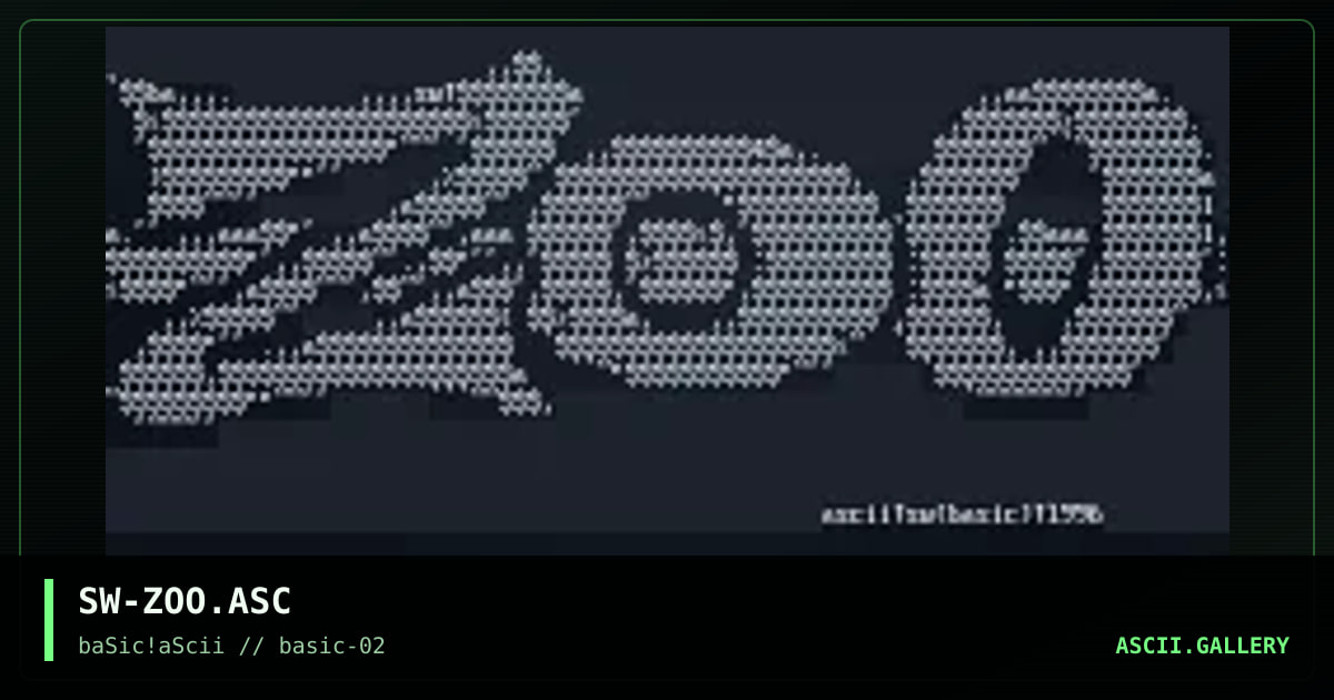 SW-ZOO.ASC, by slick willard, 1996