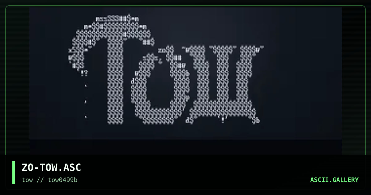 ZO-TOW.ASC, by zoob, 1999