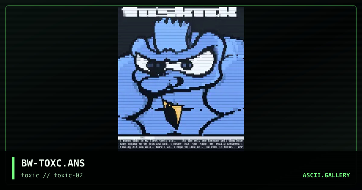 i joined toxic!, by balls wilson, 1996