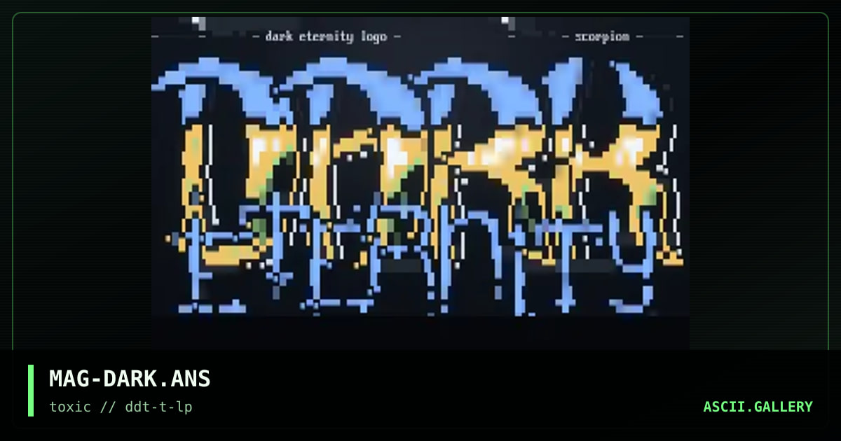 dark eternity logo, by magneto, 1997