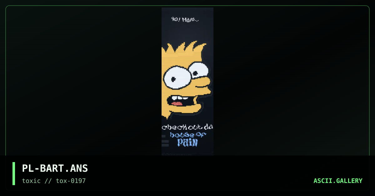 Bart Simpson, by painless, 1997