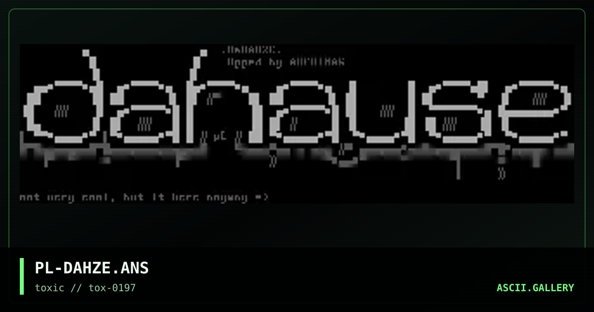 DaHauze\0, by painless, 1997