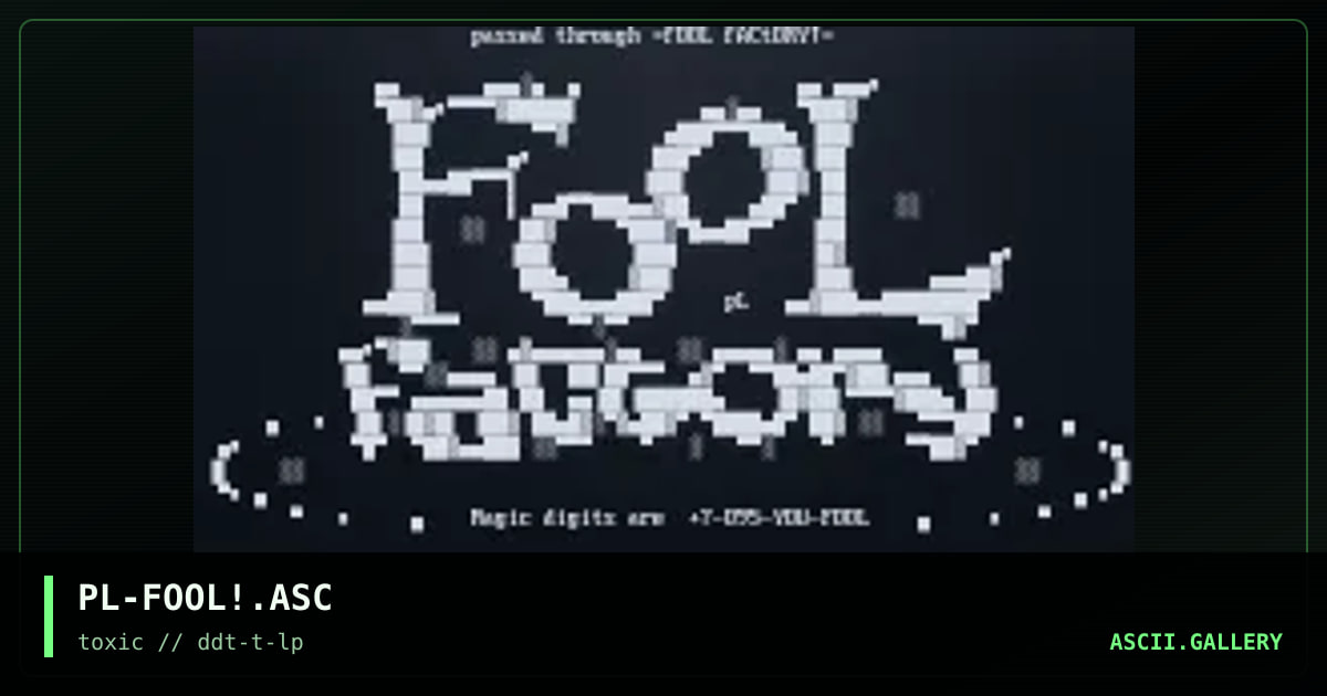 fOOL fACtORY, by painless, 1997