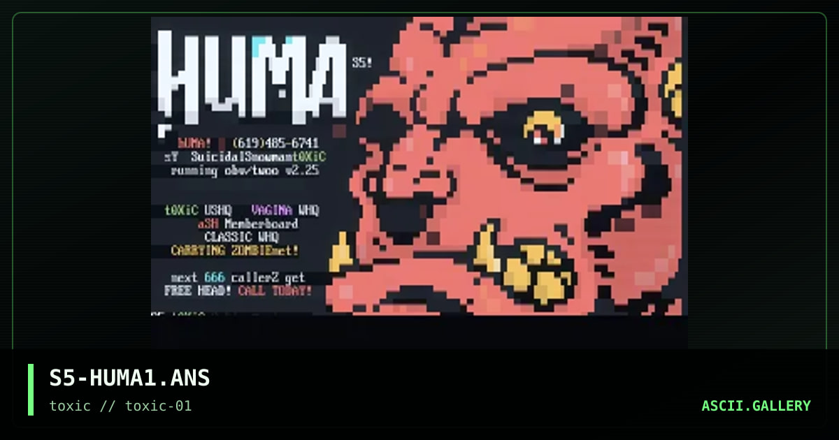 hUMA!, by suicidalsnowman, 1996