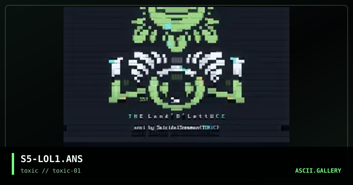 Land'O'Lettuce (ANSIMATED), by suicidalsnowman, 1996