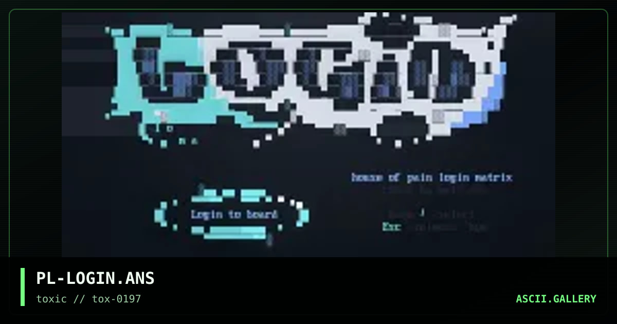 Login, by painless, 1997