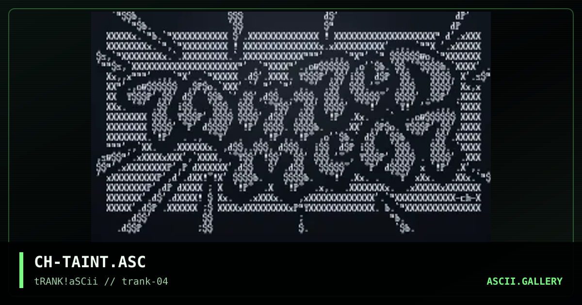 CH-TAINT.ASC, by cypher hex, 1995