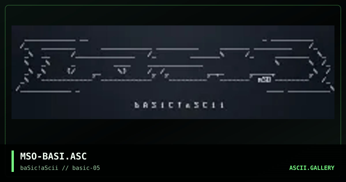 MSO-BASI.ASC, by mso, 1997