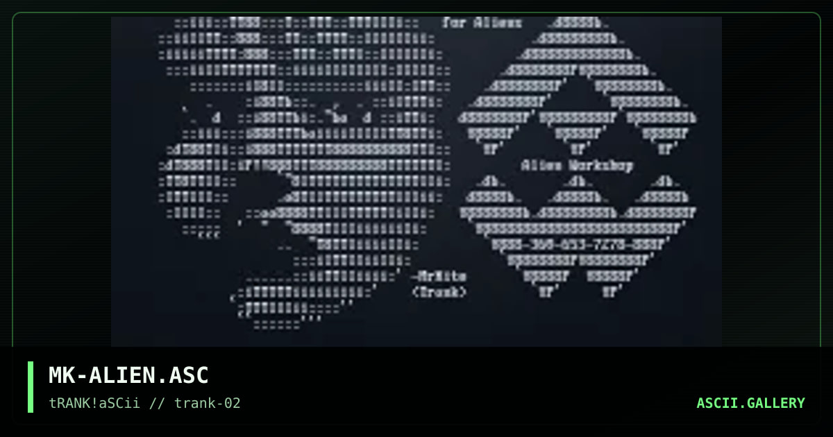 MK-ALIEN.ASC, by mr kite, 1995