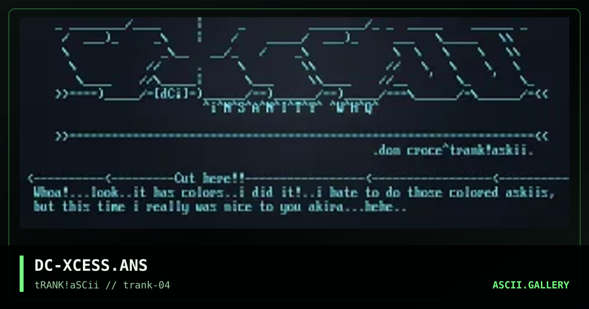 DC-XCESS.ANS, by don croce, 1995