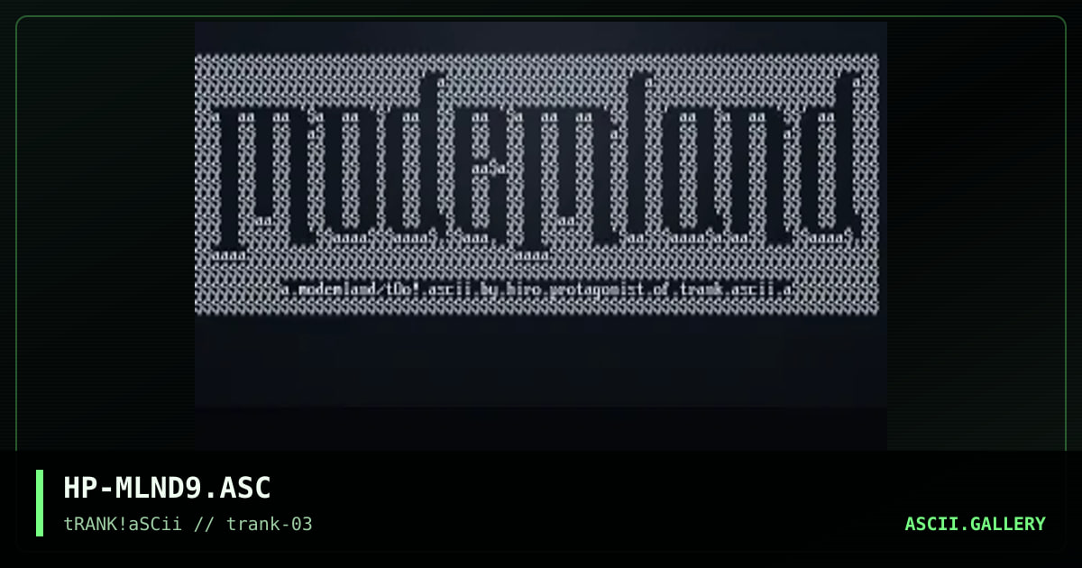 ModemLand/2 #9, by hiro protagonist, 1995