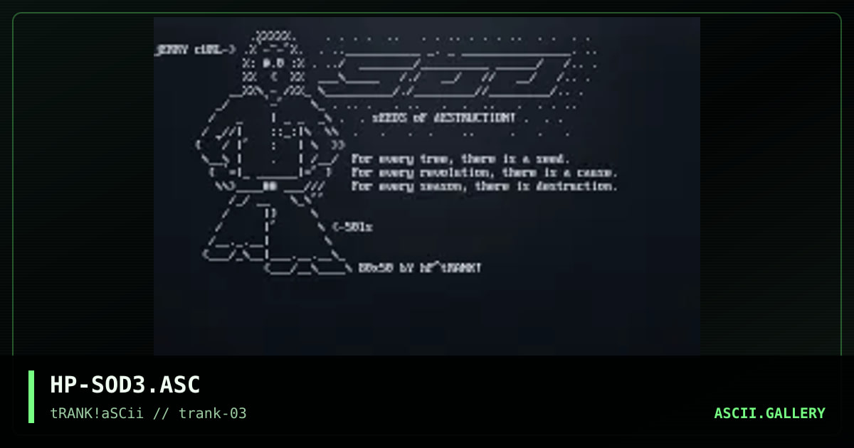 Seeds of Destruction #3, by hiro protagonist, 1995