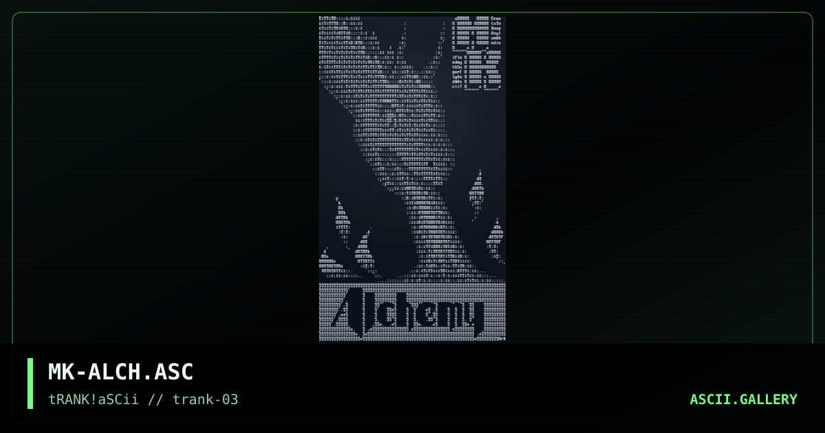 MK-ALCH.ASC, by mr kite, 1995