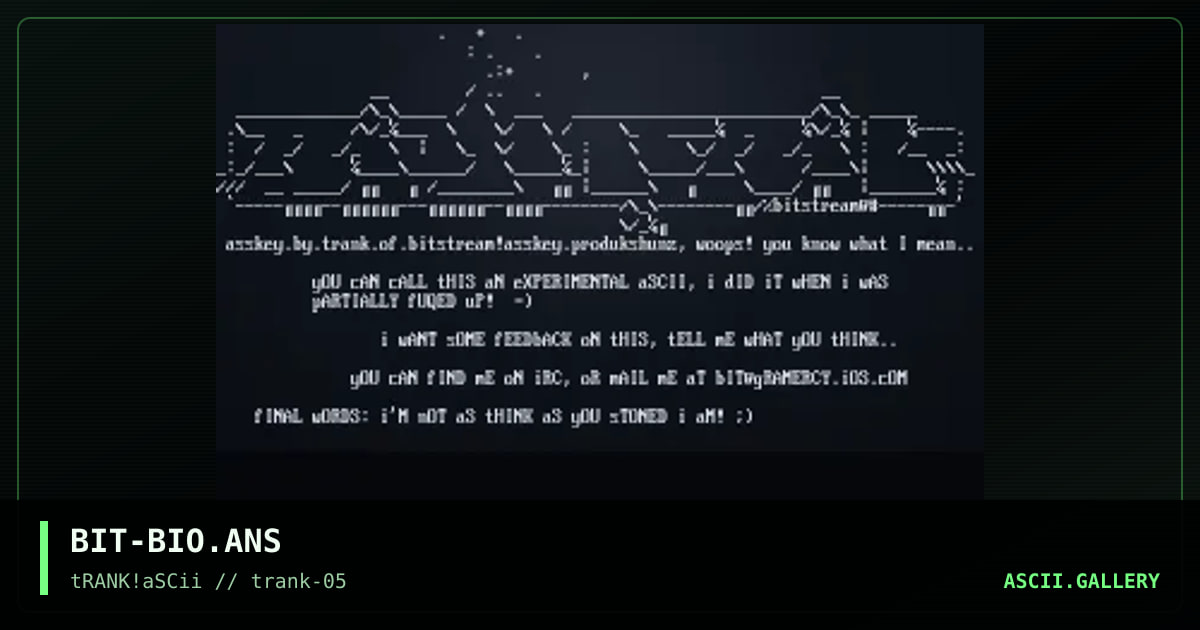 Look at it and you'll find out!!, by bitstream, 1995