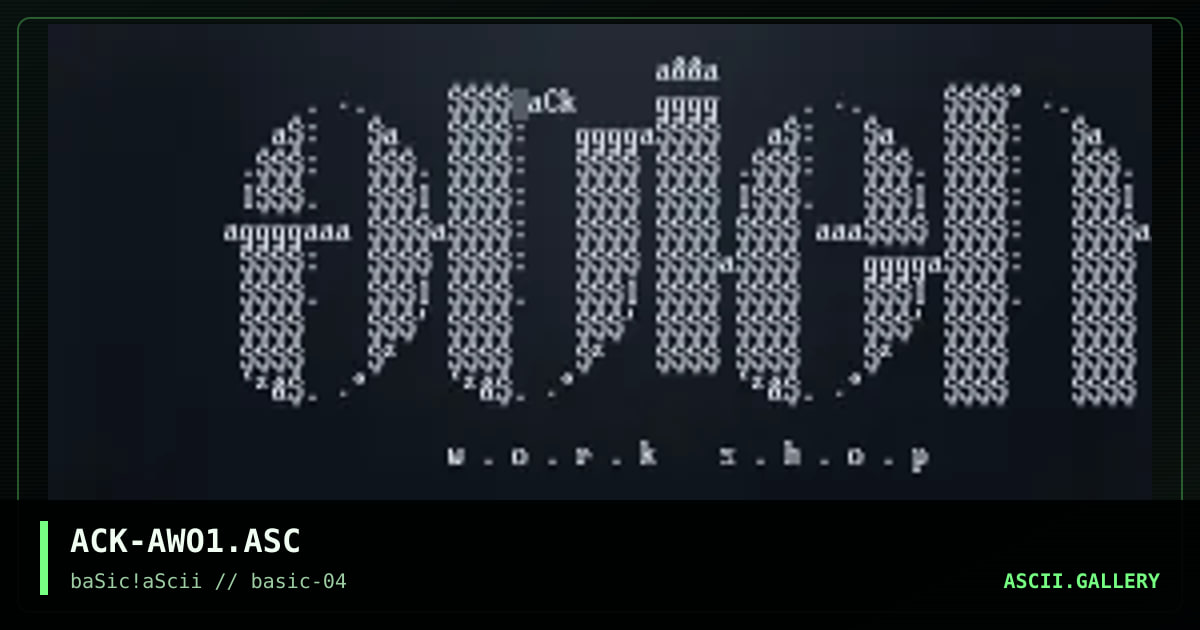 ACK-AWO1.ASC, by ack, 1996