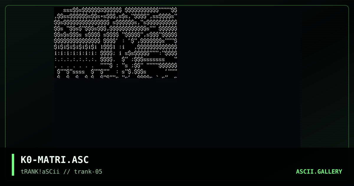 K0-MATRI.ASC, by k0rpse, 1995