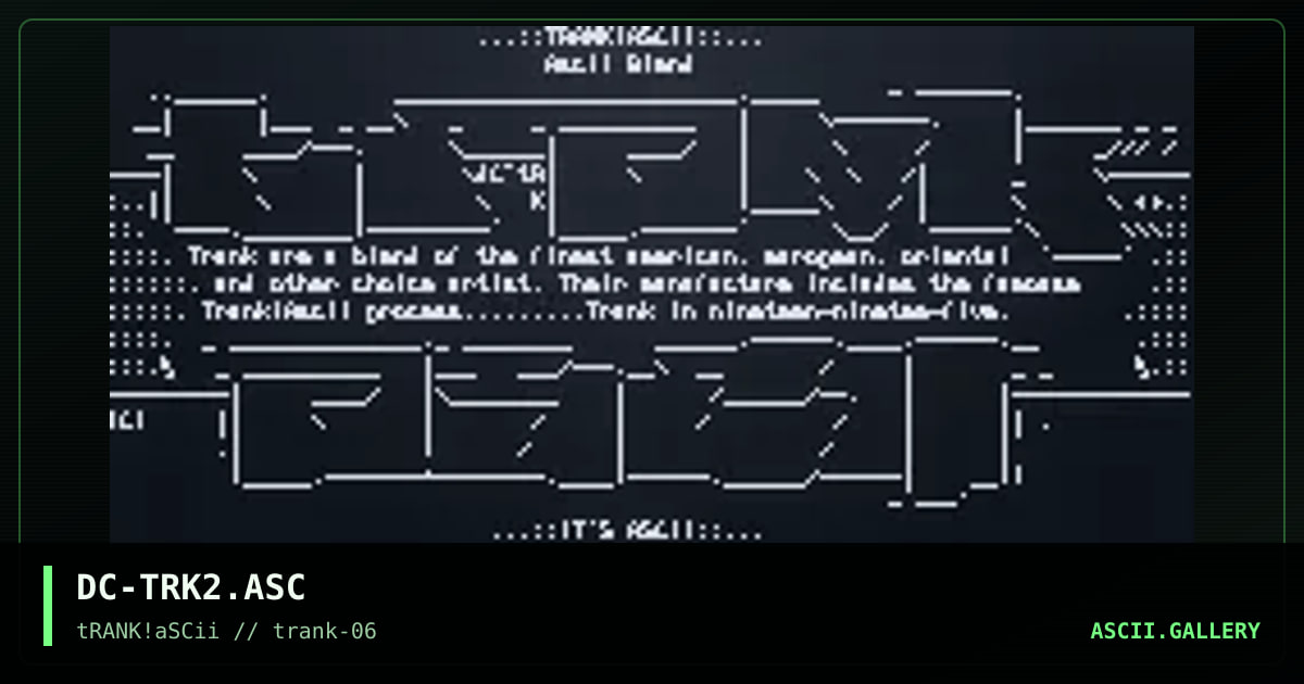 DC-TRK2.ASC, by don croce, 1995