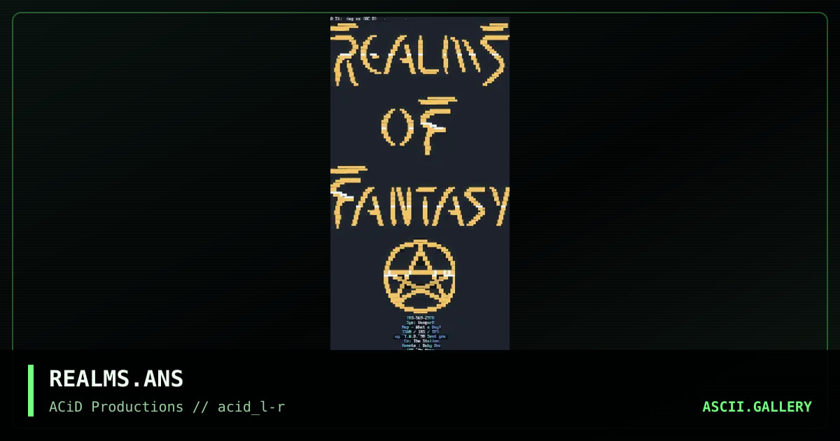 REALMS.ANS, by magius, 1990