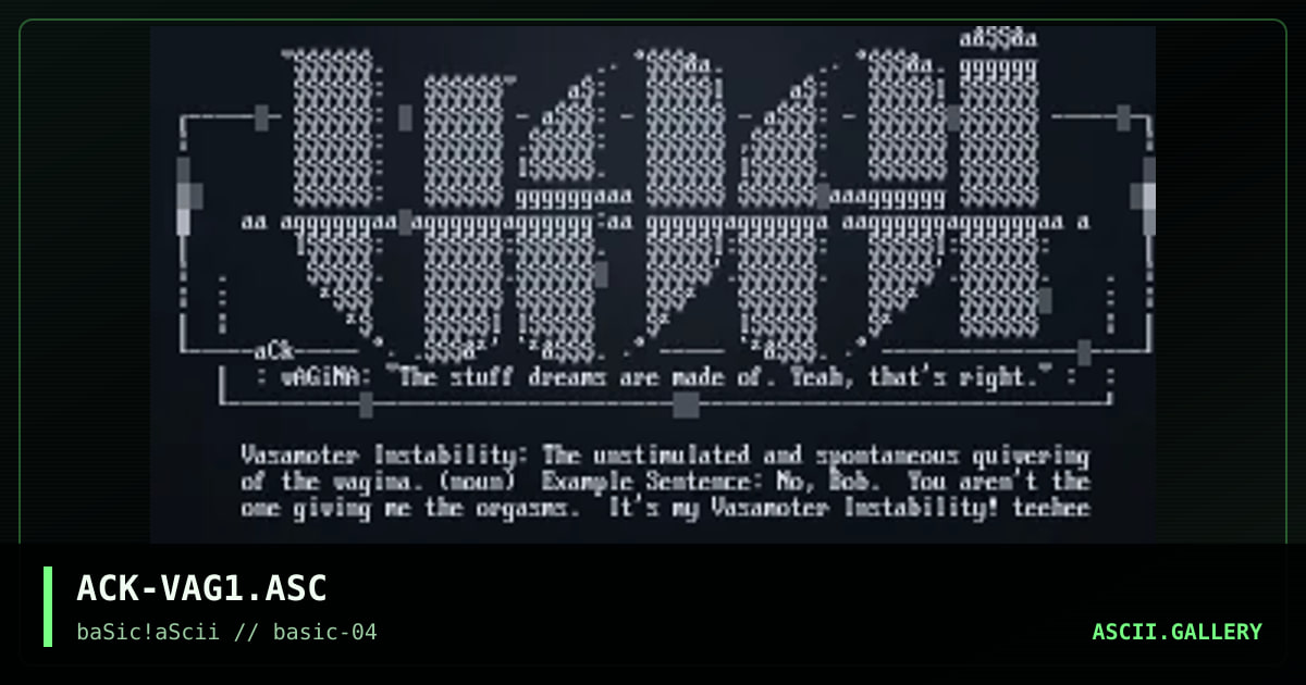 ACK-VAG1.ASC, by ack, 1996