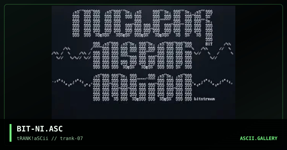 Nuclear Insemination, by bitstream, 1996