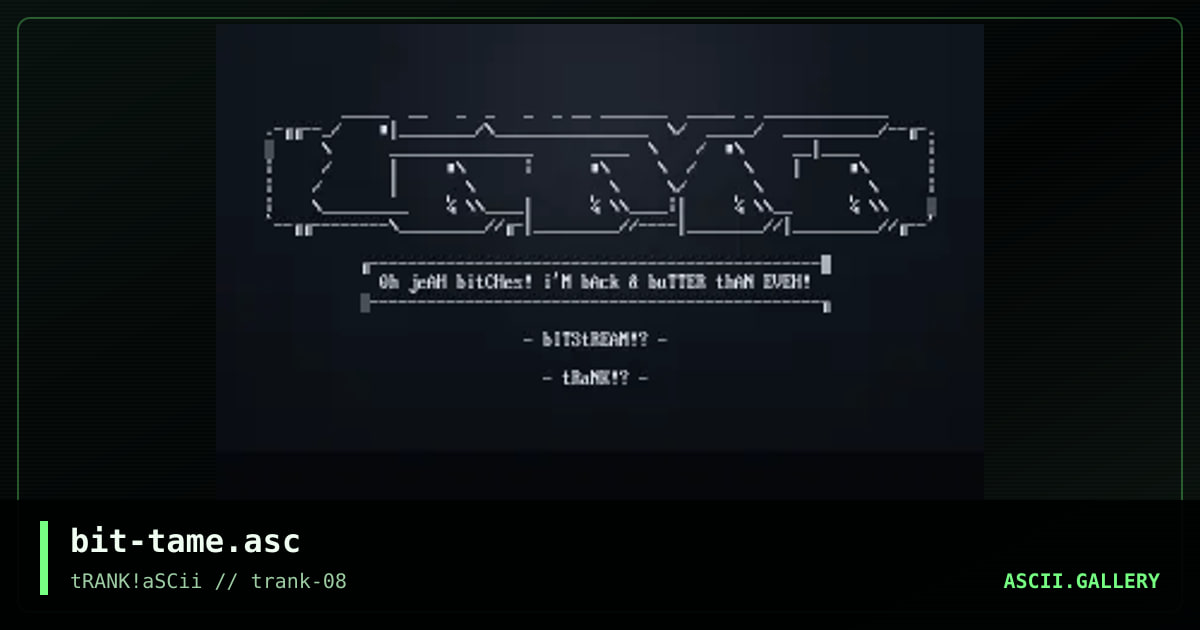 tAME!?, by bitstream, 1996